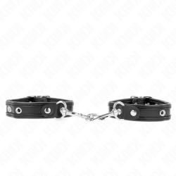 KINK - MINI-ARMBÄNDER SCHWARZ MIT NIETEN VERSTELLBAR 16-22 CM X 2 CM – Produktansicht 2