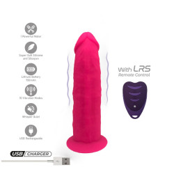 SILEXD - REALISTISCHER PENIS MODELL 2 ROSA + FERNBEDIENUNG LRS 17 CM – Produktansicht 2