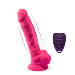 SILEXD - REALISTISCHER PENIS MODELL 18 ROSA VIBRATION + FERNBEDIENUNG LRS – Produktansicht 4