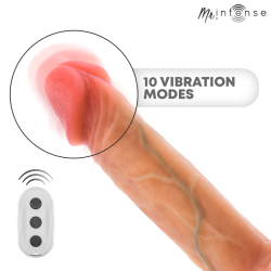 MR INTENSE - LOGAN VIBRATOR DILDO SILIKON MIT WÄRMEEFFEKT UND FERNBEDIENUNG 20 CM -Ø- 4,1 CM – Produktansicht 5