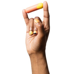 ROMP - RIOT MULTIFUNKTIONS-VIBRATIONSKUGEL ORANGE + GELB – Produktansicht 3