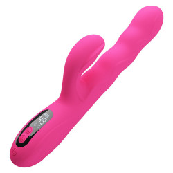 PRETTY LOVE - WINTERS MULTIFUNKTIONS-HASENVIBRATOR MIT LED-ANZEIGE, PINK – Produktansicht 2