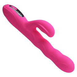 PRETTY LOVE - WINTERS MULTIFUNKTIONS-HASENVIBRATOR MIT LED-ANZEIGE, PINK – Produktansicht 3