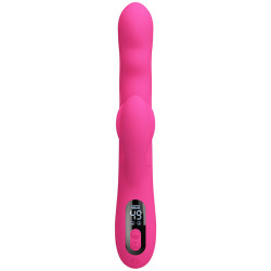 PRETTY LOVE - WINTERS MULTIFUNKTIONS-HASENVIBRATOR MIT LED-ANZEIGE, PINK – Produktansicht 5