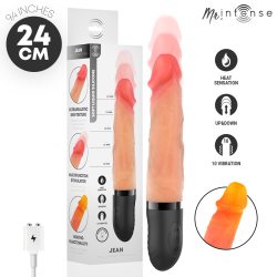 MR INTENSE - JEAN UP&DOWN VIBRATOR SILIKON MIT WÄRMEEFFEKT 24 CM -Ø- 3,8 CM