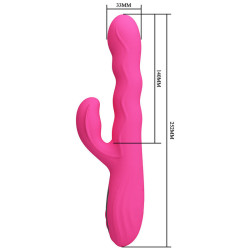 PRETTY LOVE - WINTERS MULTIFUNKTIONS-HASENVIBRATOR MIT LED-ANZEIGE, PINK – Produktansicht 7