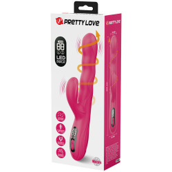 PRETTY LOVE - WINTERS MULTIFUNKTIONS-HASENVIBRATOR MIT LED-ANZEIGE, PINK – Produktansicht 10