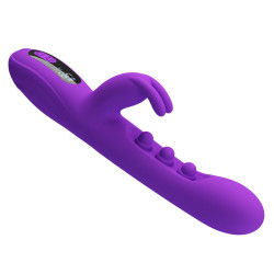 PRETTY LOVE - SABIEN RABBIT VIBRATOR MIT KLOPFSTIMULATION UND LILA LED – Produktansicht 4