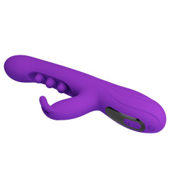 PRETTY LOVE - SABIEN RABBIT VIBRATOR MIT KLOPFSTIMULATION UND LILA LED – Produktansicht 5