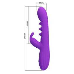 PRETTY LOVE - SABIEN RABBIT VIBRATOR MIT KLOPFSTIMULATION UND LILA LED – Produktansicht 8