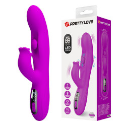 PRETTY LOVE - YALANDA HASE OSZILLIERENDER VIBRATOR MIT LED-ANZEIGE, LILA – Produktansicht 3