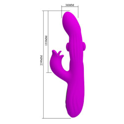 PRETTY LOVE - YALANDA HASE OSZILLIERENDER VIBRATOR MIT LED-ANZEIGE, LILA – Produktansicht 8