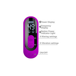 PRETTY LOVE - YALANDA HASE OSZILLIERENDER VIBRATOR MIT LED-ANZEIGE, LILA – Produktansicht 9