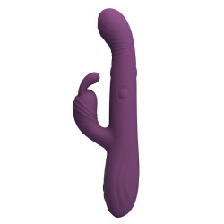 PRETTY LOVE - DEE MULTIFUNKTIONS-HASENVIBRATOR MIT OSZILLIERENDER UND PERKUSSIVER FUNKTION, LILA – Produktansicht 2