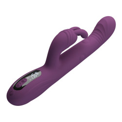 PRETTY LOVE - DEE MULTIFUNKTIONS-HASENVIBRATOR MIT OSZILLIERENDER UND PERKUSSIVER FUNKTION, LILA – Produktansicht 4