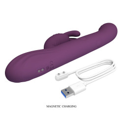 PRETTY LOVE - DEE MULTIFUNKTIONS-HASENVIBRATOR MIT OSZILLIERENDER UND PERKUSSIVER FUNKTION, LILA – Produktansicht 5