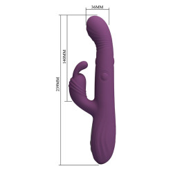 PRETTY LOVE - DEE MULTIFUNKTIONS-HASENVIBRATOR MIT OSZILLIERENDER UND PERKUSSIVER FUNKTION, LILA – Produktansicht 6