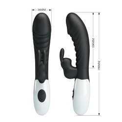 PRETTY LOVE - NAUGHTY BUNNY 30-FUNKTIONEN-HASENVIBRATOR SCHWARZ – Produktansicht 8