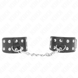 KINK - ARMBÄNDER MIT DOPPELTER REIHE VERSTELLBARER NIETEN SCHWARZ – Produktansicht 2
