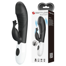 PRETTY LOVE - RASMUSSEN 30-FUNKTIONEN-HASE-VIBRATOR SCHWARZ – Produktansicht 2
