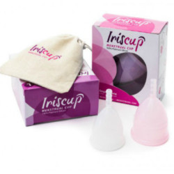 IRISCUP - KLEINER ROSA MONATSBECHER A + KOSTENLOSER STERILISATORBEUTEL – Produktansicht 3