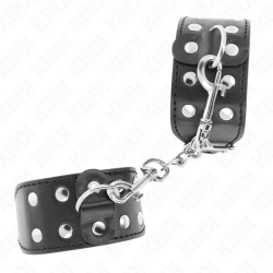 KINK - ARMBÄNDER MIT DOPPELTER REIHE VERSTELLBARER NIETEN SCHWARZ – Produktansicht 3