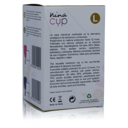 NINA KIKÍ - MENSTRUAL CUP ROSA - GRÖSSE L – Produktansicht 5