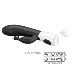 PRETTY LOVE - RASMUSSEN 30-FUNKTIONEN-HASE-VIBRATOR SCHWARZ – Produktansicht 10