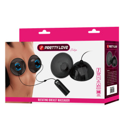 PRETTY LOVE - ROTIERENDER BRUSTWARZEN-SAUGSTIMULATOR SCHWARZ – Produktansicht 8
