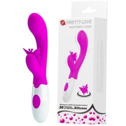 PRETTY LOVE - BUTTERFLY KISS 30-FUNKTIONEN-HASENVIBRATOR LILA – Produktansicht 2