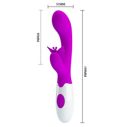 PRETTY LOVE - BUTTERFLY KISS 30-FUNKTIONEN-HASENVIBRATOR LILA – Produktansicht 8