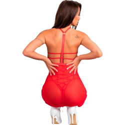 LIVCO CORSETTI FASHION - SANTAS CANDY LC 90722 WEIHNACHTS-CHEMISE + STRING S/M – Produktansicht 3
