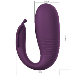 PRETTY LOVE - KLAY STOSS-EI-VIBRATOR, APP-STEUERUNG, LILA – Produktansicht 5