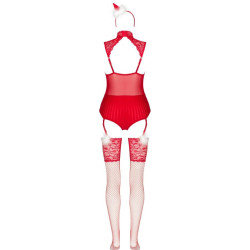 LIVCO CORSETTI FASHION - LIMPID SNOWFLAKES LC 90604 BODY + STRÜMPFE + WEIHNACHTSSTIRNBAND S/M – Produktansicht 4