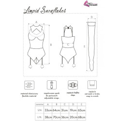 LIVCO CORSETTI FASHION - LIMPID SNOWFLAKES LC 90604 BODY + STRÜMPFE + WEIHNACHTSSTIRNBAND S/M – Produktansicht 5