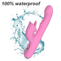 NALONE - T-MAY MAGIC STICK RABBIT VIBRATOR - ROSA – Produktansicht 4