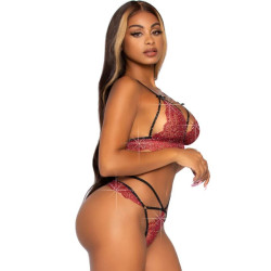 LEG AVENUE - 81623 BH + STRING-SET, BURGUNDERROT, GRÖSSE – Produktansicht 2