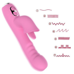 NALONE - T-MAY MAGIC STICK RABBIT VIBRATOR - ROSA – Produktansicht 9