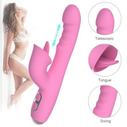 NALONE - T-MAY MAGIC STICK RABBIT VIBRATOR - ROSA – Produktansicht 10
