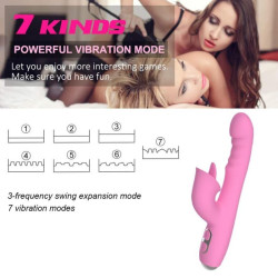 NALONE - T-MAY MAGIC STICK RABBIT VIBRATOR - ROSA – Produktansicht 11