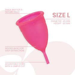 INTIMICHIC - MENSTRUAL CUP MEDIZINISCHES SILIKON - GRÖSSE L – Produktansicht 3