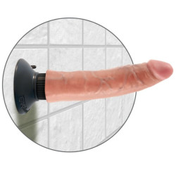 KING COCK - VIBRATORDILDO 17.78 CM NATÜRLICH – Produktansicht 5