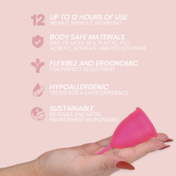 INTIMICHIC - MENSTRUAL CUP MEDIZINISCHES SILIKON - GRÖSSE L – Produktansicht 5