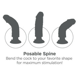 KING COCK - VIBRATORDILDO 20.32 CM NATÜRLICH – Produktansicht 2