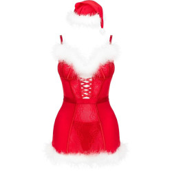 LIVCO CORSETTI FASHION - AGETHE LC 90607 CHEMISE + STRING + WEIHNACHTSMÜTZE L/XL – Produktansicht 4