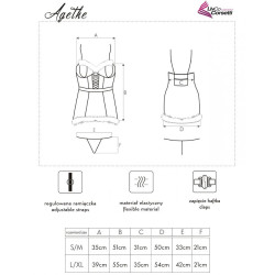 LIVCO CORSETTI FASHION - AGETHE LC 90607 CHEMISE + STRING + WEIHNACHTSMÜTZE L/XL – Produktansicht 6