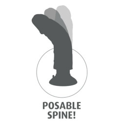 KING COCK - VIBRATORDILDO MIT HODEN 17.78 CM NATUR – Produktansicht 6