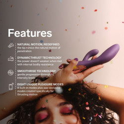 LELO - INA THRUST RABBIT STOSSVIBRATOR LILA – Produktansicht 8