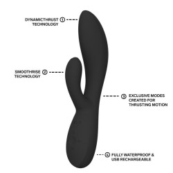 LELO - INA THRUST RABBIT STOSSVIBRATOR SCHWARZ – Produktansicht 8