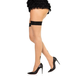 LEG AVENUE - 1963 SPANDEX-STRÜMPFE MIT NÄHTEN IM HINTERTEIL, SCHWARZ - EINHEITSGRÖSSE – Produktansicht 3